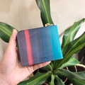 植鞣革短夾|4卡|分離式零錢袋|胭脂粉混刷里昂藍_8 植鞣革短夾|4卡|分離式零錢袋|胭脂粉混刷里昂藍_8