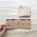植鞣革短夾|4卡|分離式零錢袋|茄芷墨藍條紋_4 植鞣革短夾|4卡|分離式零錢袋|茄芷墨藍條紋_4