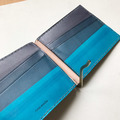 植鞣革鈔票夾|6卡層|灰藍漸層里昂藍_1 植鞣革鈔票夾|6卡層|灰藍漸層里昂藍_1