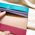 真皮長夾|超薄極簡4卡層|雙鈔票層|胭脂粉漸層里昂藍_3 真皮長夾|超薄極簡4卡層|雙鈔票層|胭脂粉漸層里昂藍_3