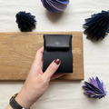 植鞣革信封零錢包|信用卡片|黑 植鞣革信封零錢包|信用卡片|黑