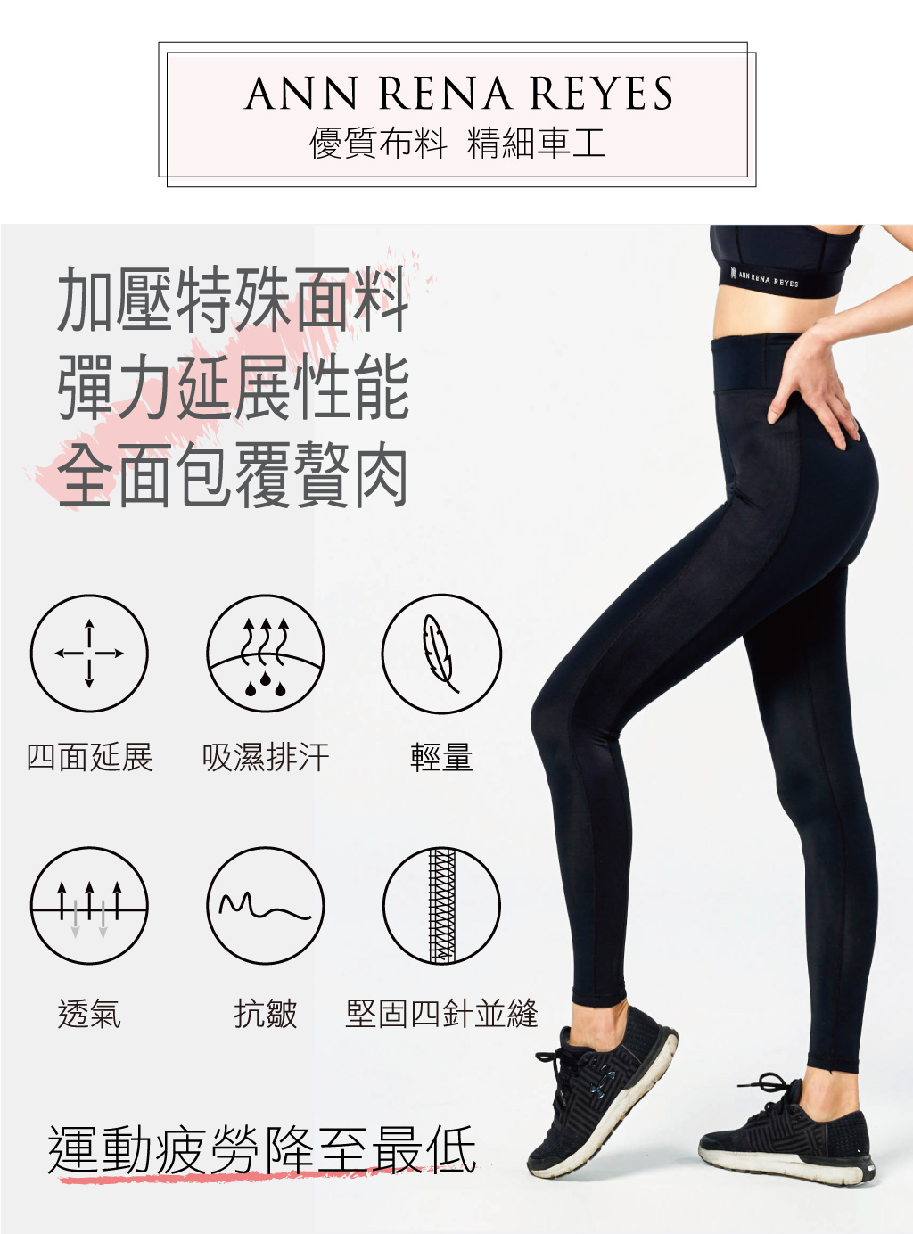 腹部核心支撐壓力褲-高腰緊身壓力褲-AnnRenaReyes 腹部核心支撐壓力褲-高腰緊身壓力褲-AnnRenaReyes