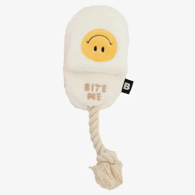 【Bite Me】毛毛拖-白色 犬貓藏食玩具 繩結玩具