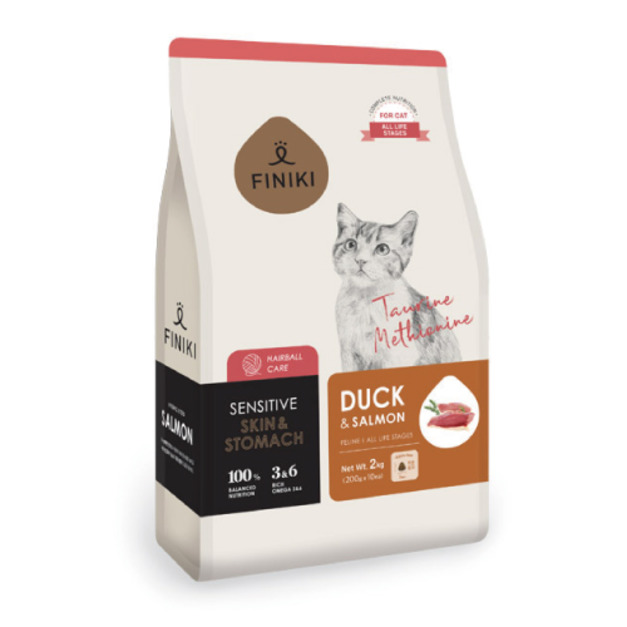 Finiki 菲尼奇 貓用舒敏護膚系列-鴨肉&鮭魚 2kg Finiki 菲尼奇 貓用舒敏護膚系列-鴨肉&鮭魚 2kg