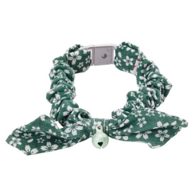 日本 Petio 貓咪鈴鐺安全項圈-櫻花綠 日本 Petio 貓咪鈴鐺安全項圈-櫻花綠