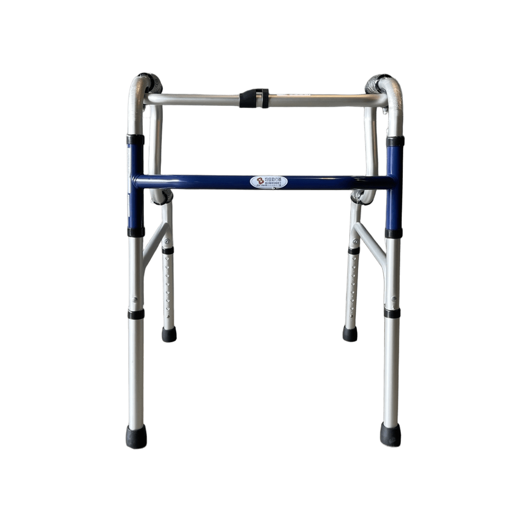 均佳 JK-G002 鋁合金助起型助行器正面圖,主體管徑 1吋,適用輔具補助
