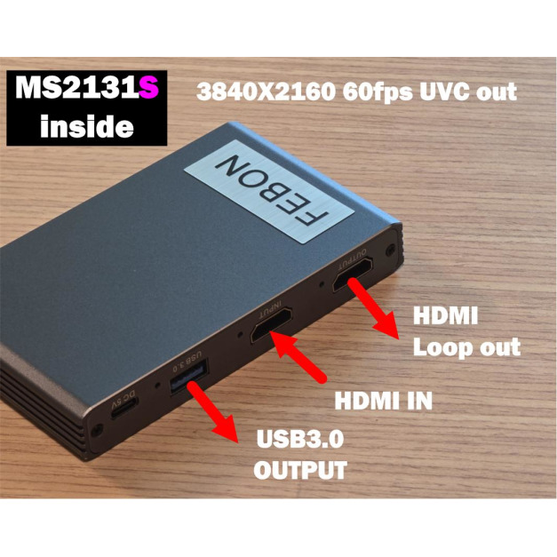 Latest MS2131S Chip USB 3.0 HDMI Capture Card — Up to 4K 60fps UVC Output (with firmware tool) Latest MS2131S Chip USB 3.0 HDMI Capture Card — Up to 4K 60fps UVC Output (with firmware tool)