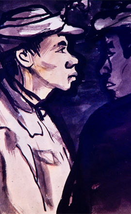 洪瑞麟授權數位典藏|編號151 礦工 洪瑞麟授權數位典藏|編號151 礦工