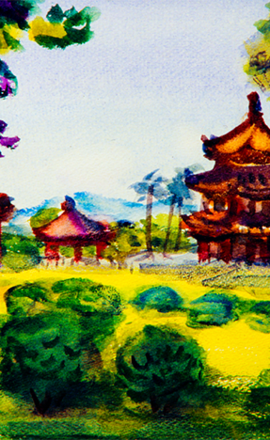 洪瑞麟授權數位典藏|編號323 風景 洪瑞麟授權數位典藏|編號323 風景