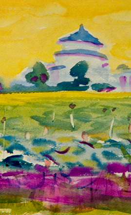 洪瑞麟授權數位典藏|編號325 風景 洪瑞麟授權數位典藏|編號325 風景