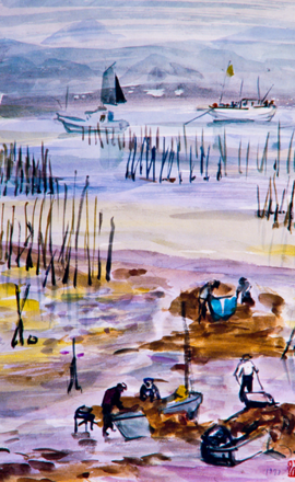 洪瑞麟授權數位典藏|編號332 風景 洪瑞麟授權數位典藏|編號332 風景