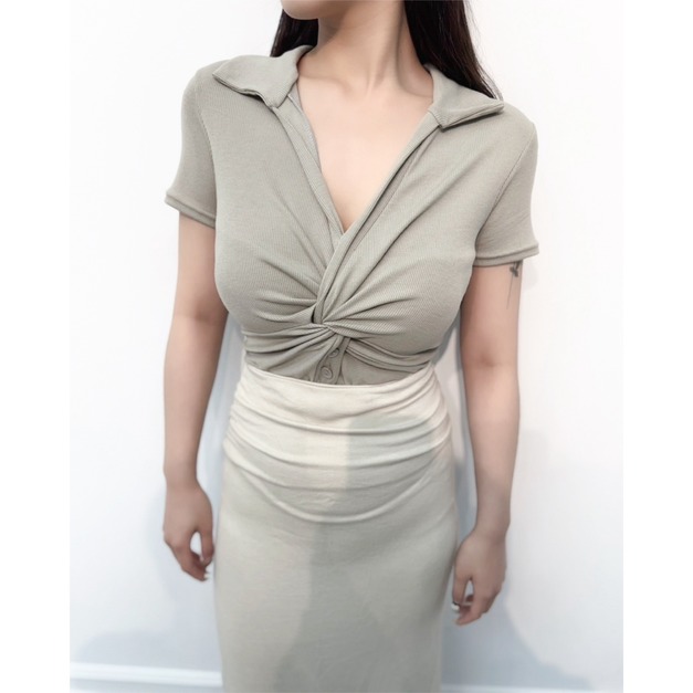 ➤舒服能扭結胸墊百搭上衣(3色)