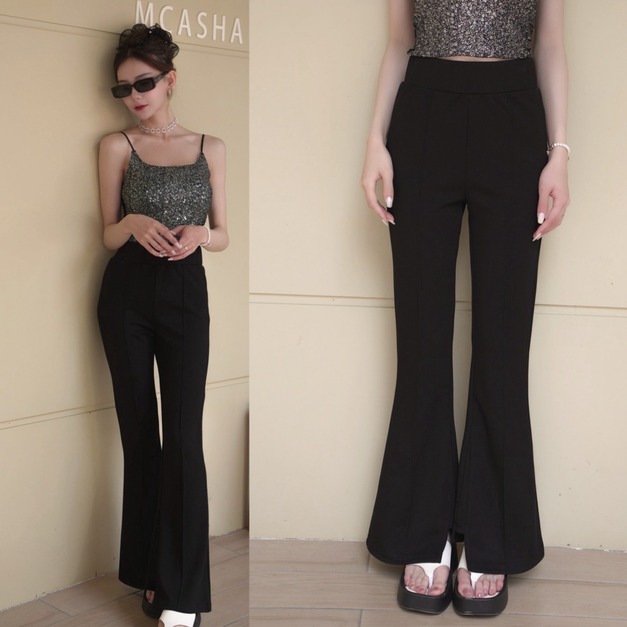 ➤太空棉修身喇叭長褲(3色)