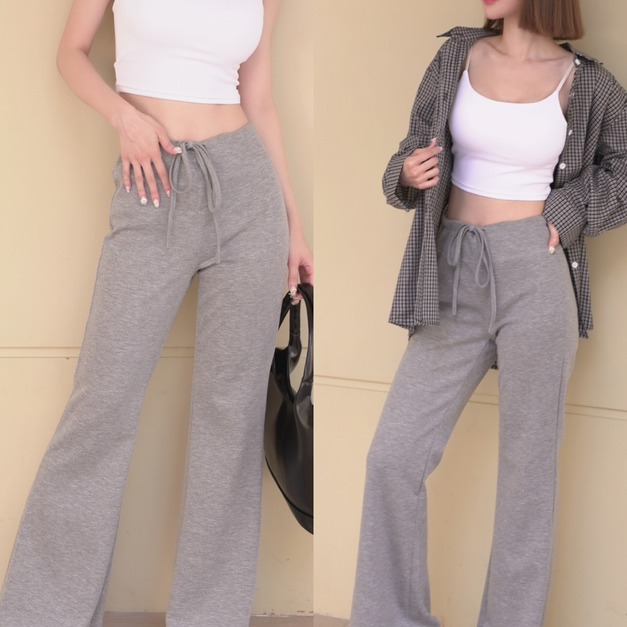 ➤舒服能抽繩喇叭褲S~M(4色)