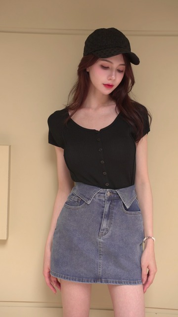 ➤韓國排釦無袖針織上衣(4色)