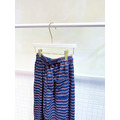 韓系拼色休閒條紋鬆緊寬褲_2 韓系拼色休閒條紋鬆緊寬褲_2