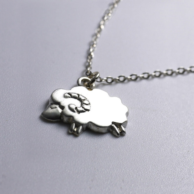 奔跑的羊咩咩 - 925純銀小羊綿羊項鍊