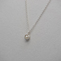 純銀珍珠鎖骨鍊 純銀珍珠鎖骨鍊