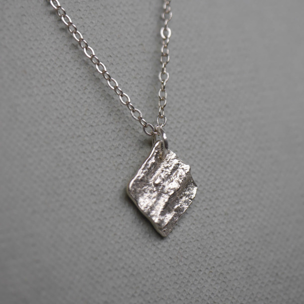 大地稜鏡 925純銀岩石紋理項鍊