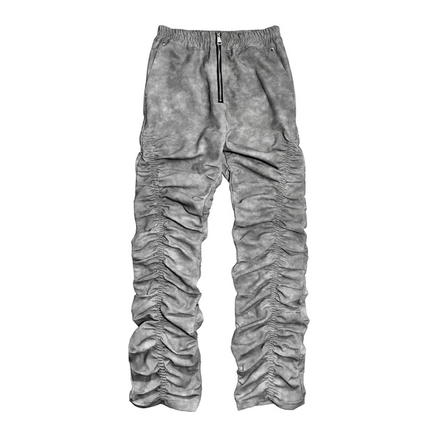 RUCHED LEATHER JEANS