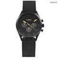 TAYROC 黑面三眼計時黑色皮革腕錶 (TXM014L/(TXM015L) TAYROC 黑面三眼計時黑色皮革腕錶 (TXM014L/(TXM015L)