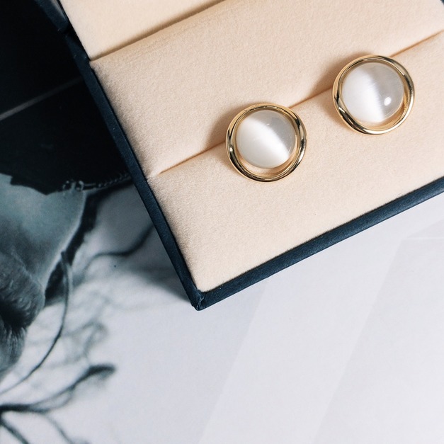 圓滑雙色同心圓耳環 (925銀) 圓滑雙色同心圓耳環 (925銀)