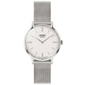 HENRY LONDON 米白紋路面銀框銀色米蘭帶腕錶-(HL34-M-0375) HENRY LONDON 米白紋路面銀框銀色米蘭帶腕錶-(HL34-M-0375)