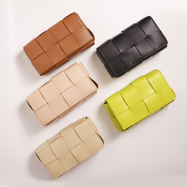 真皮格紋編織包 女包 側肩包 斜背包 小包 真皮格紋編織包 女包 側肩包 斜背包 小包