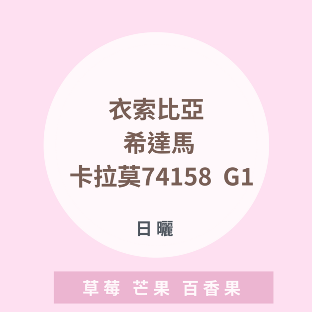 衣索比亞 希達馬 卡拉莫74158 單一品種 日曬處理法 G1 衣索比亞 希達馬 卡拉莫74158 單一品種 日曬處理法 G1