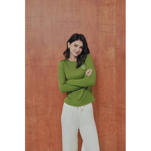 蘭精天絲長袖圓領上衣 5色(現貨) 蘭精天絲長袖圓領上衣 5色(現貨)