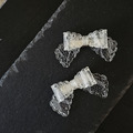 |壓夾|宛若 • 壓克力蕾絲蝴蝶結 髮夾劉海夾邊夾髮飾 單支販售 |壓夾|宛若 • 壓克力蕾絲蝴蝶結 髮夾劉海夾邊夾髮飾 單支販售