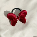 |髮圈|俏皮 • 珍珠紅色蝴蝶結 髮束髮飾髮繩彈力繩 單支販售_2 |髮圈|俏皮 • 珍珠紅色蝴蝶結 髮束髮飾髮繩彈力繩 單支販售_2