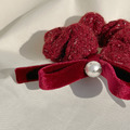 |大腸圈|容顏 • 立體蝴蝶結紅色毛呢 髮束髮圈髮飾髮繩彈力繩 單支販售_2 |大腸圈|容顏 • 立體蝴蝶結紅色毛呢 髮束髮圈髮飾髮繩彈力繩 單支販售_2