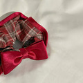 |大腸圈|彌足 • 蝴蝶結紅色格文 髮束髮圈髮飾髮繩彈力繩 單支販售_2 |大腸圈|彌足 • 蝴蝶結紅色格文 髮束髮圈髮飾髮繩彈力繩 單支販售_2