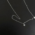 |純銀項鏈 925|真誠 • 愛心星星 項鍊素鏈銀鏈簡約 單只販售_3 |純銀項鏈 925|真誠 • 愛心星星 項鍊素鏈銀鏈簡約 單只販售_3