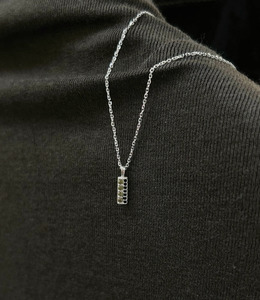 |純銀項鍊 925|後來 • 鋯石方形 毛衣鏈頸鏈鎖骨鏈 單只販售 |純銀項鍊 925|後來 • 鋯石方形 毛衣鏈頸鏈鎖骨鏈 單只販售