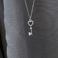 |純銀項鍊 925|心鎖 • 心鑰 毛衣鏈頸鏈鎖骨鏈 單只販售_1 |純銀項鍊 925|心鎖 • 心鑰 毛衣鏈頸鏈鎖骨鏈 單只販售_1