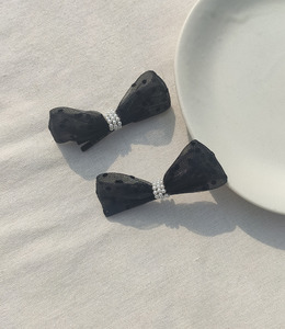 |壓夾|波點立體蝴蝶結 髮夾髮飾邊夾壓夾 單只販售(暗黑羅莉風) |壓夾|波點立體蝴蝶結 髮夾髮飾邊夾壓夾 單只販售(暗黑羅莉風)