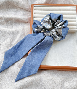 |大腸圈|呢喃 • 牛仔拼接 布藝髮圈髮束髮飾 單支販售 |大腸圈|呢喃 • 牛仔拼接 布藝髮圈髮束髮飾 單支販售