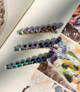 |壓夾|無界 • 漸層鋯石 邊夾瀏海夾裝飾髮夾髮飾 單支販售 |壓夾|無界 • 漸層鋯石 邊夾瀏海夾裝飾髮夾髮飾 單支販售