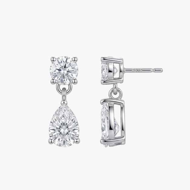 梨形垂墜耳環 PEAR CUT DROP EARRINGS 梨形垂墜耳環 PEAR CUT DROP EARRINGS