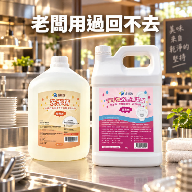 金能洗洗碗精3.5kg +金能洗淨垢香浴廁清潔劑4kg 金能洗洗碗精3.5kg +金能洗淨垢香浴廁清潔劑4kg