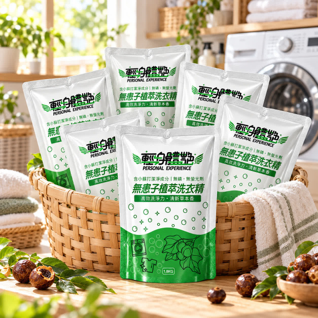 【6入組】輕身體艷無患子洗衣精補充包 1800ml/g 【6入組】輕身體艷無患子洗衣精補充包 1800ml/g