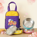 客製化三色碗+碗袋 夢想小火車【不鏽鋼碗蓋】 客製化三色碗+碗袋 夢想小火車【不鏽鋼碗蓋】