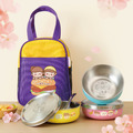 客製化三色碗+碗袋 Q萌漢堡包【不鏽鋼碗蓋】 客製化三色碗+碗袋 Q萌漢堡包【不鏽鋼碗蓋】
