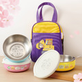 客製化三色碗+碗袋 活力工程車【矽膠碗蓋】 客製化三色碗+碗袋 活力工程車【矽膠碗蓋】