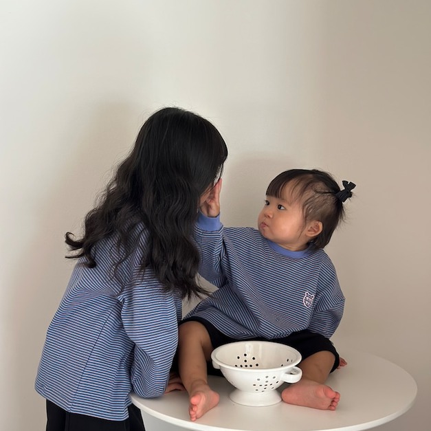 【預購】ammu | 撞色無敵條紋小熊T (kids) *new! 【預購】ammu | 撞色無敵條紋小熊T (kids) *new!