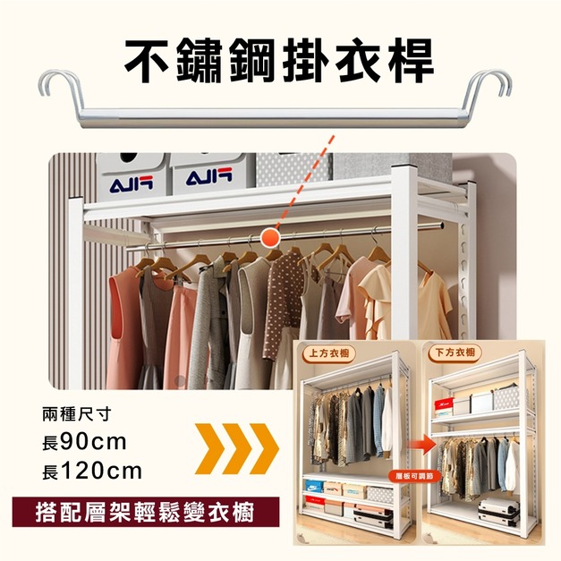 層架專用不鏽鋼曬衣桿 層架專用不鏽鋼曬衣桿