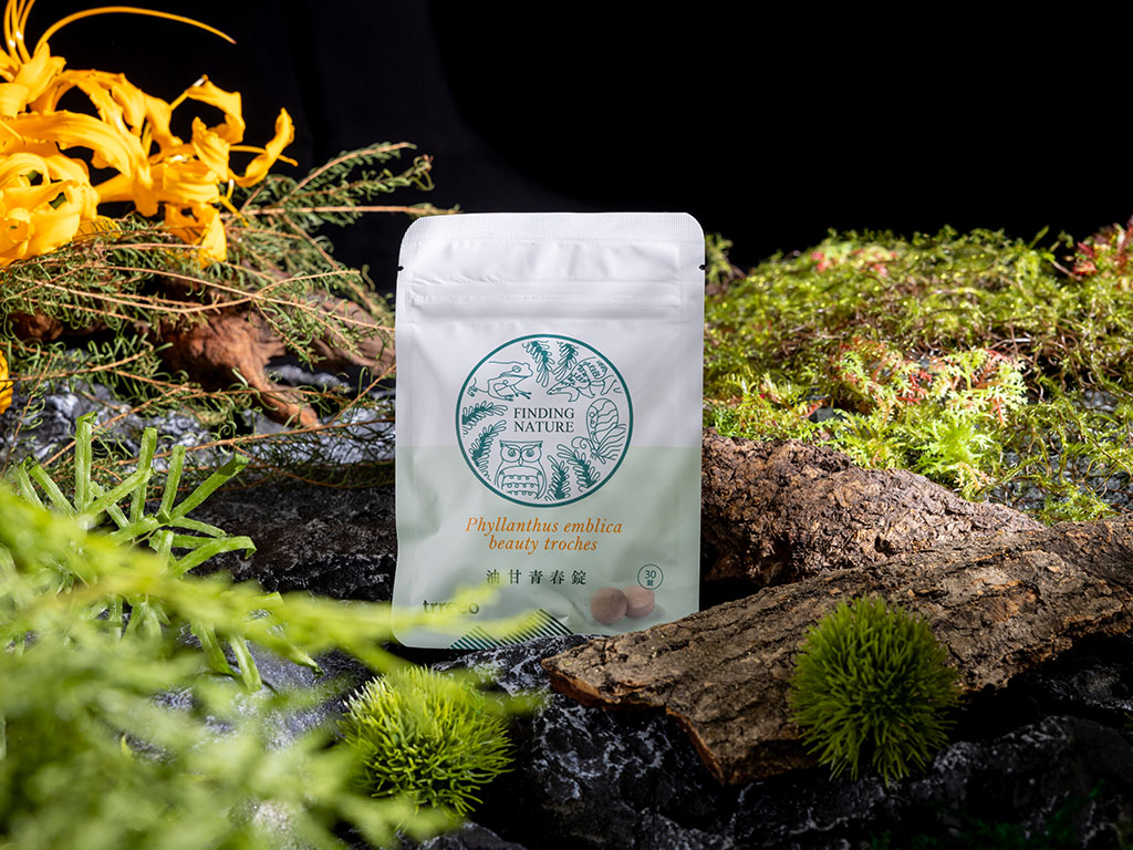 樹重奏的油甘青春錠採用油甘純粉製造,成分純粹自然,僅超低2%賦形劑