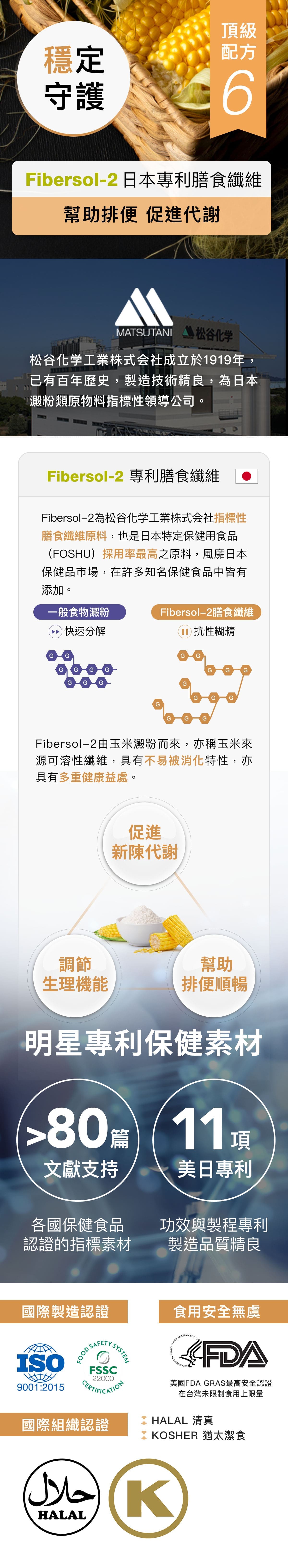 Fibersol2日本專利膳食纖維能夠幫助排便順暢
